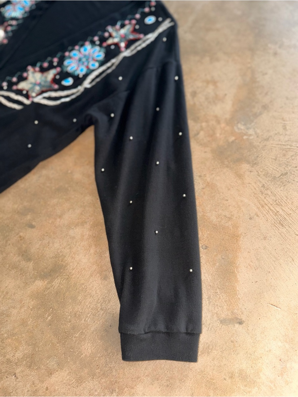 Marisa Christina Classics M Black Western Beaded Embellished Cardigan - Picture 9 of 16